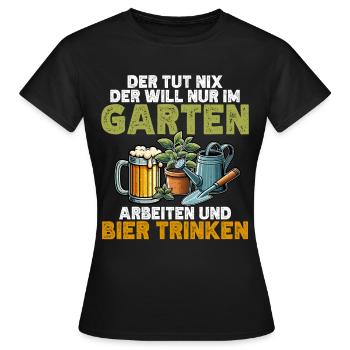 Biergarten Jardinage Jardinage Jardinier Jardinier - T-shirt Femme - noir - Devant - AI Model Female 172 dark (172cm)
