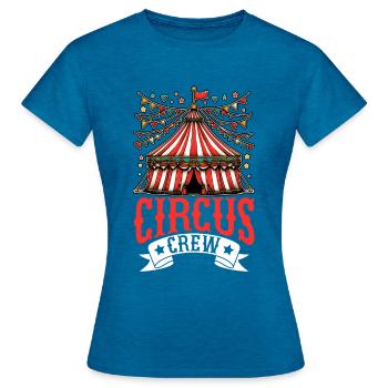 Circus Staff Carnival Costume Circus Event - Women's T-Shirt - antique blue sapphire heather - Front - AI Model Female 172 dark (172cm)