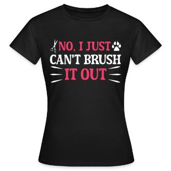 Hundegruamwelpen Haustier -Pflege -Job Salon - Frauen T-Shirt - Schwarz - Vorne - AI Model Female 172 dark (172cm)