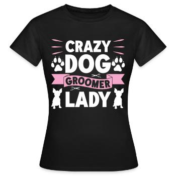 Hundegruamwelpen Haustier -Pflege -Job Salon - Frauen T-Shirt - Schwarz - Vorne - AI Model Female 172 dark (172cm)