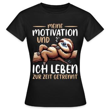 Ma motivation et moi vivons actuellement séparément - T-shirt Femme - noir - Devant - AI Model Female 172 dark (172cm)