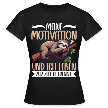 Ma motivation et moi vivons actuellement séparément - T-shirt Femme - noir - Devant - AI Model Female 172 dark (172cm)