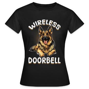 German Shepherd Dog Breed Wireless Doorbell - Frauen T-Shirt - Schwarz - Vorne - AI Model Female 172 dark (172cm)