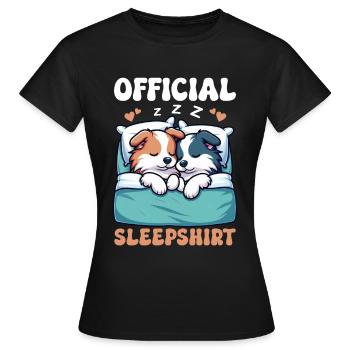 Official Sleeper Collie Lover Sleeps - Women's T-Shirt - black - Front - AI Model Female 172 dark (172cm)