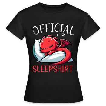 Dormeur officiel Dragon Sweet Lazy - T-shirt Femme - noir - Devant - AI Model Female 172 dark (172cm)