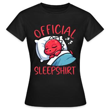Dormeur officiel Dragon Sweet Lazy - T-shirt Femme - noir - Devant - AI Model Female 172 dark (172cm)