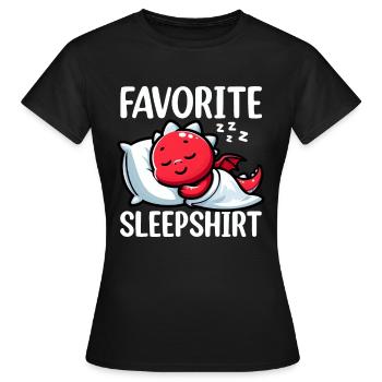 Dormeur officiel Dragon Sweet Lazy - T-shirt Femme - noir - Devant - AI Model Female 172 dark (172cm)