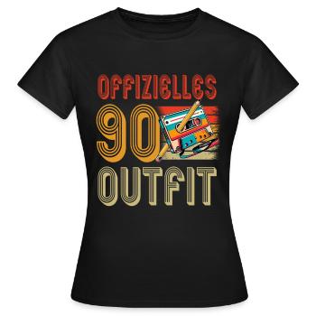 Cassettes Lecteur Mixtape Musique des années 80 Vintage - T-shirt Femme - noir - Devant - AI Model Female 172 dark (172cm)