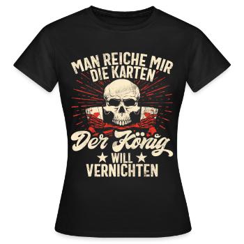 Schafkopf Jeu de cartes Schafkopfer Autriche - T-shirt Femme - noir - Devant - AI Model Female 172 dark (172cm)