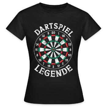 Fléchettes Jeu de fléchettes Jeu de fléchettes Jeu de fléchettes - T-shirt Femme - noir - Devant - AI Model Female 172 dark (172cm)