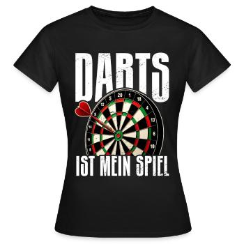 Fléchettes Jeu de fléchettes Jeu de fléchettes Jeu de fléchettes - T-shirt Femme - noir - Devant - AI Model Female 172 dark (172cm)