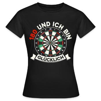 Fléchettes Jeu de fléchettes Jeu de fléchettes Jeu de fléchettes - T-shirt Femme - noir - Devant - AI Model Female 172 dark (172cm)