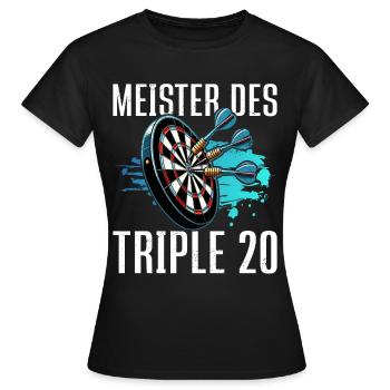 Fléchettes Jeu de fléchettes Jeu de fléchettes Jeu de fléchettes - T-shirt Femme - noir - Devant - AI Model Female 172 dark (172cm)