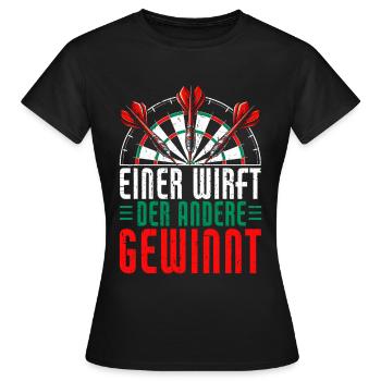 Fléchettes Jeu de fléchettes Jeu de fléchettes Jeu de fléchettes - T-shirt Femme - noir - Devant - AI Model Female 172 dark (172cm)