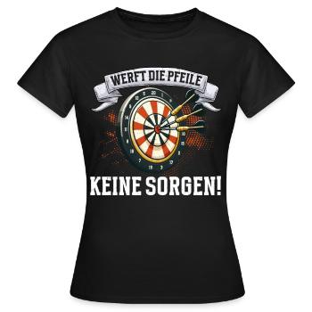 Fléchettes Jeu de fléchettes Jeu de fléchettes Jeu de fléchettes - T-shirt Femme - noir - Devant - AI Model Female 172 dark (172cm)