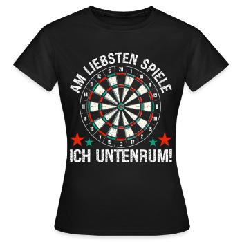 Fléchettes Jeu de fléchettes Jeu de fléchettes Jeu de fléchettes - T-shirt Femme - noir - Devant - AI Model Female 172 dark (172cm)