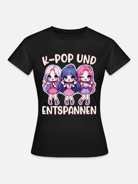 K-Pop Musica Coreana Kpop Fan Kdrama - Maglietta da donna - nero