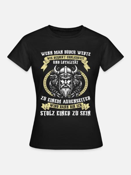 Wikinger Nordische Mythologie Götter Viking - Frauen T-Shirt - Schwarz