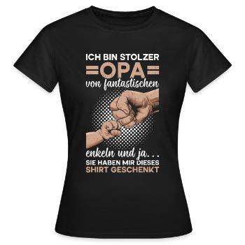 Grandpa, Grandpa, Grandpa, Grandpapa - Women's T-Shirt - black - Front - AI Model Female 172 dark (172cm)