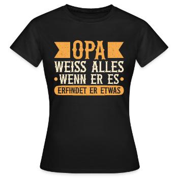Grandpa, Grandpa, Grandpa, Grandpapa - Women's T-Shirt - black - Front - AI Model Female 172 dark (172cm)