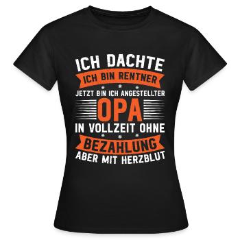 Grandpa, Grandpa, Grandpa, Grandpapa - Women's T-Shirt - black - Front - AI Model Female 172 dark (172cm)