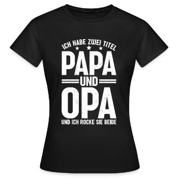 Grandpa, Grandpa, Grandpa, Grandpapa - Women's T-Shirt - black - Front - AI Model Female 172 dark (172cm)