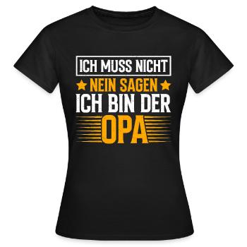 Grandpa, Grandpa, Grandpa, Grandpapa - Women's T-Shirt - black - Front - AI Model Female 172 dark (172cm)