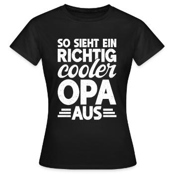 Grandpa, Grandpa, Grandpa, Grandpapa - Women's T-Shirt - black - Front - AI Model Female 172 dark (172cm)