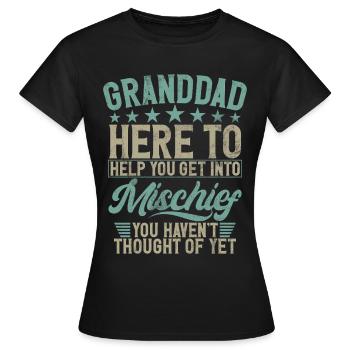 Grand-père Grand-père Pops Grand-parent - T-shirt Femme - noir - Devant - AI Model Female 172 dark (172cm)