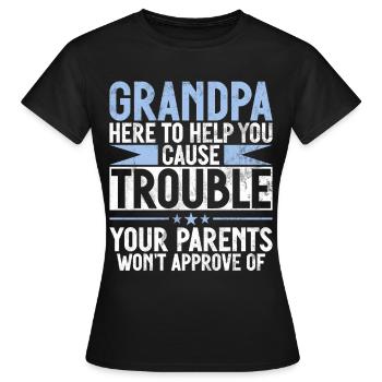 Grand-père Grand-père Pops Grand-parent - T-shirt Femme - noir - Devant - AI Model Female 172 dark (172cm)