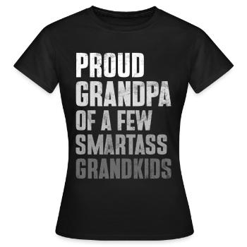 Grand-père Grand-père Pops Grand-parent - T-shirt Femme - noir - Devant - AI Model Female 172 dark (172cm)