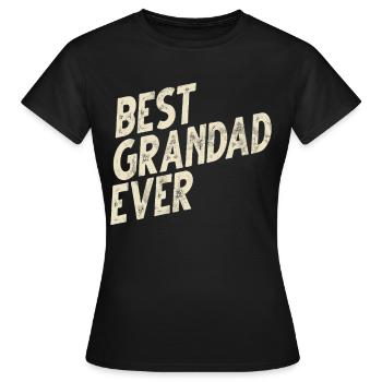 Grand-père Grand-père Pops Grand-parent - T-shirt Femme - noir - Devant - AI Model Female 172 dark (172cm)