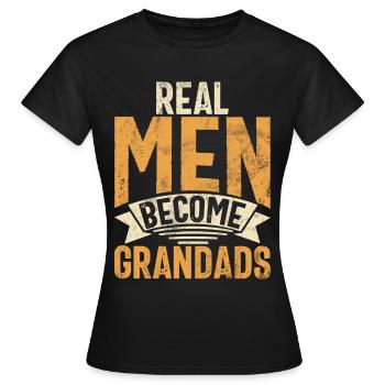 Grand-père Grand-père Pops Grand-parent - T-shirt Femme - noir - Devant - AI Model Female 172 dark (172cm)