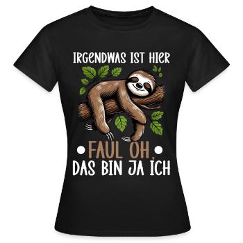 paresseux paresseux paresseux amant paresseux - T-shirt Femme - noir - Devant - AI Model Female 172 dark (172cm)