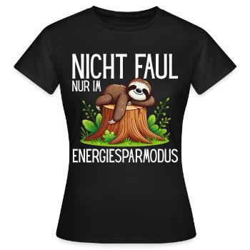paresseux paresseux paresseux amant paresseux - T-shirt Femme - noir - Devant - AI Model Female 172 dark (172cm)