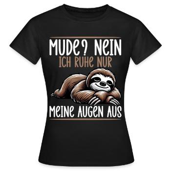 paresseux paresseux paresseux amant paresseux - T-shirt Femme - noir - Devant - AI Model Female 172 dark (172cm)