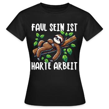 paresseux paresseux paresseux amant paresseux - T-shirt Femme - noir - Devant - AI Model Female 172 dark (172cm)
