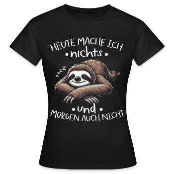 paresseux paresseux paresseux amant paresseux - T-shirt Femme - noir - Devant - AI Model Female 172 dark (172cm)