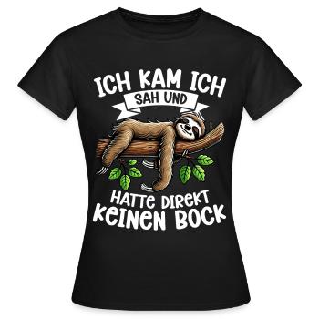 paresseux paresseux paresseux amant paresseux - T-shirt Femme - noir - Devant - AI Model Female 172 dark (172cm)