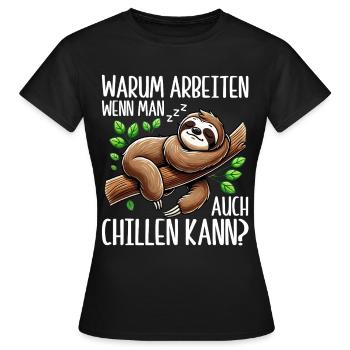 paresseux paresseux paresseux amant paresseux - T-shirt Femme - noir - Devant - AI Model Female 172 dark (172cm)