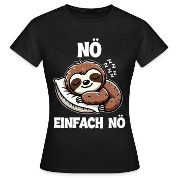paresseux paresseux paresseux amant paresseux - T-shirt Femme - noir - Devant - AI Model Female 172 dark (172cm)