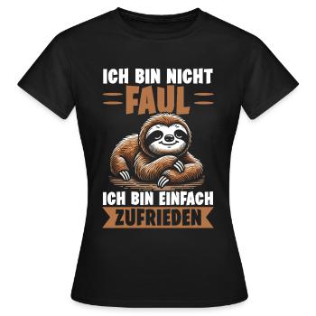 paresseux paresseux paresseux amant paresseux - T-shirt Femme - noir - Devant - AI Model Female 172 dark (172cm)