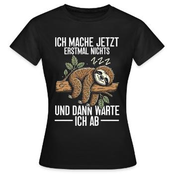 paresseux paresseux paresseux amant paresseux - T-shirt Femme - noir - Devant - AI Model Female 172 dark (172cm)