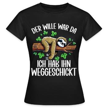 paresseux paresseux paresseux amant paresseux - T-shirt Femme - noir - Devant - AI Model Female 172 dark (172cm)