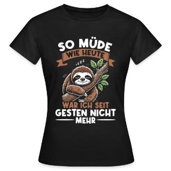 paresseux paresseux paresseux amant paresseux - T-shirt Femme - noir - Devant - AI Model Female 172 dark (172cm)
