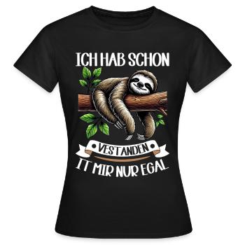 paresseux paresseux paresseux amant paresseux - T-shirt Femme - noir - Devant - AI Model Female 172 dark (172cm)