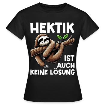 paresseux paresseux paresseux amant paresseux - T-shirt Femme - noir - Devant - AI Model Female 172 dark (172cm)