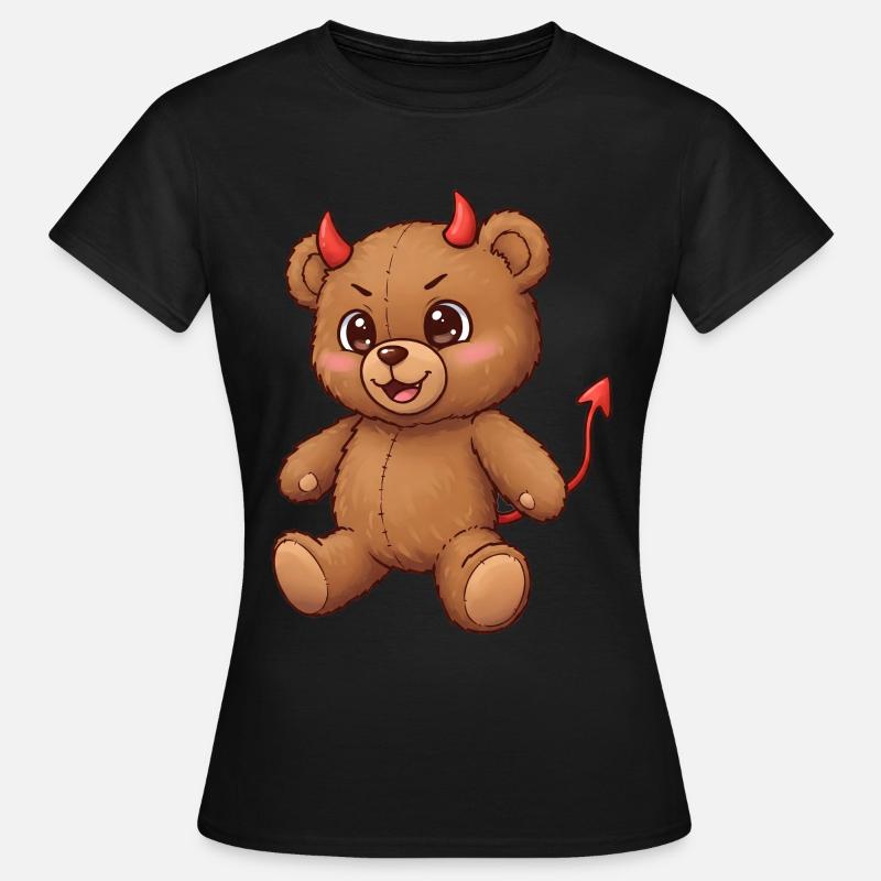 Teddy Bear Devil - Women's T-Shirt - black