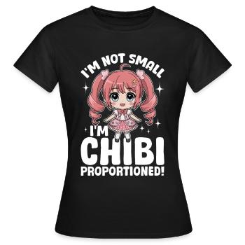 Anime Chibi Kawaii - T-shirt Femme - noir - Devant - AI Model Female 172 dark (172cm)