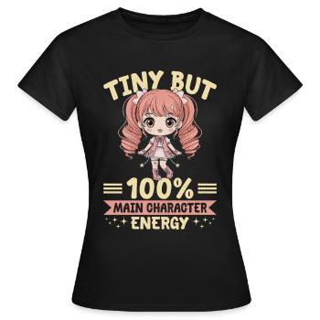Anime Chibi Kawaii - T-shirt Femme - noir - Devant - AI Model Female 172 dark (172cm)